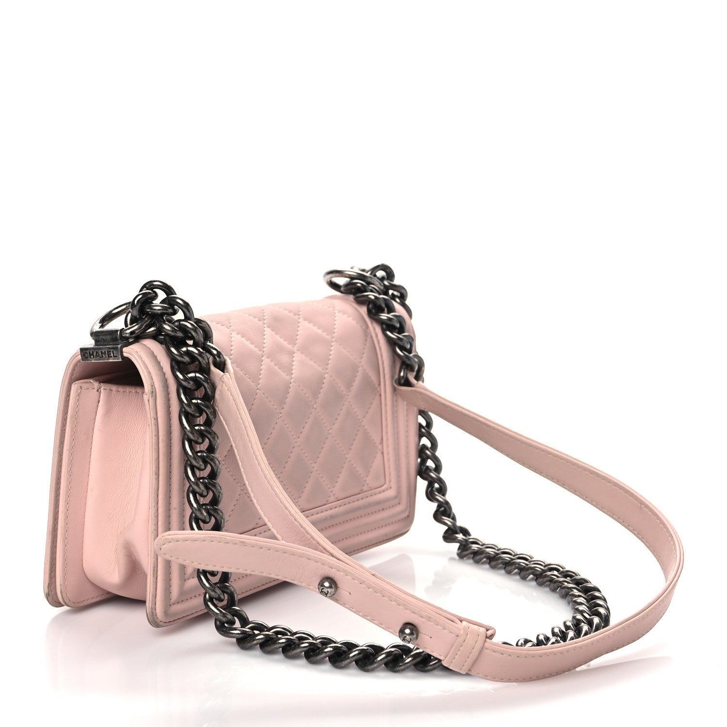 Chanel Lambskin Quilted Small Boy Flap Light Pink 2 of 12