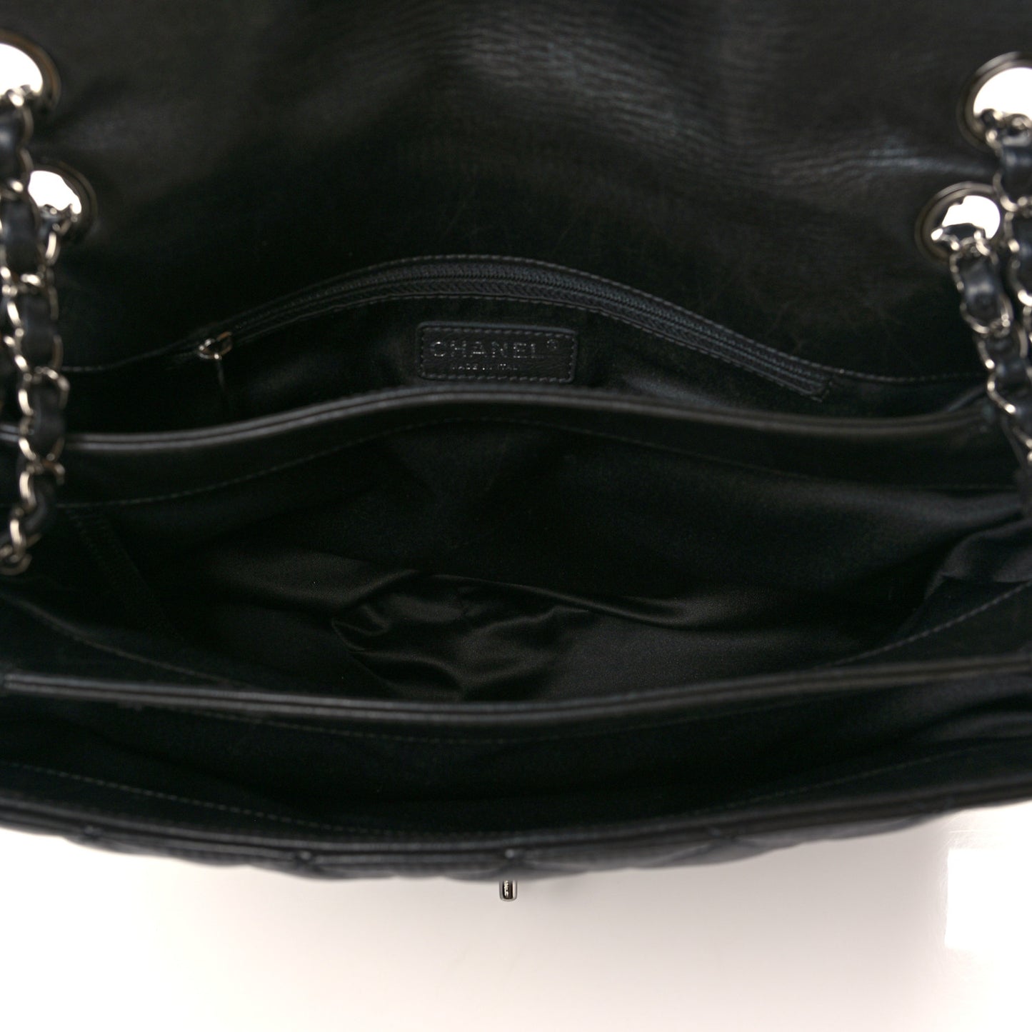 Lambskin Quilted Chanel 3 Maxi Flap Bag Black