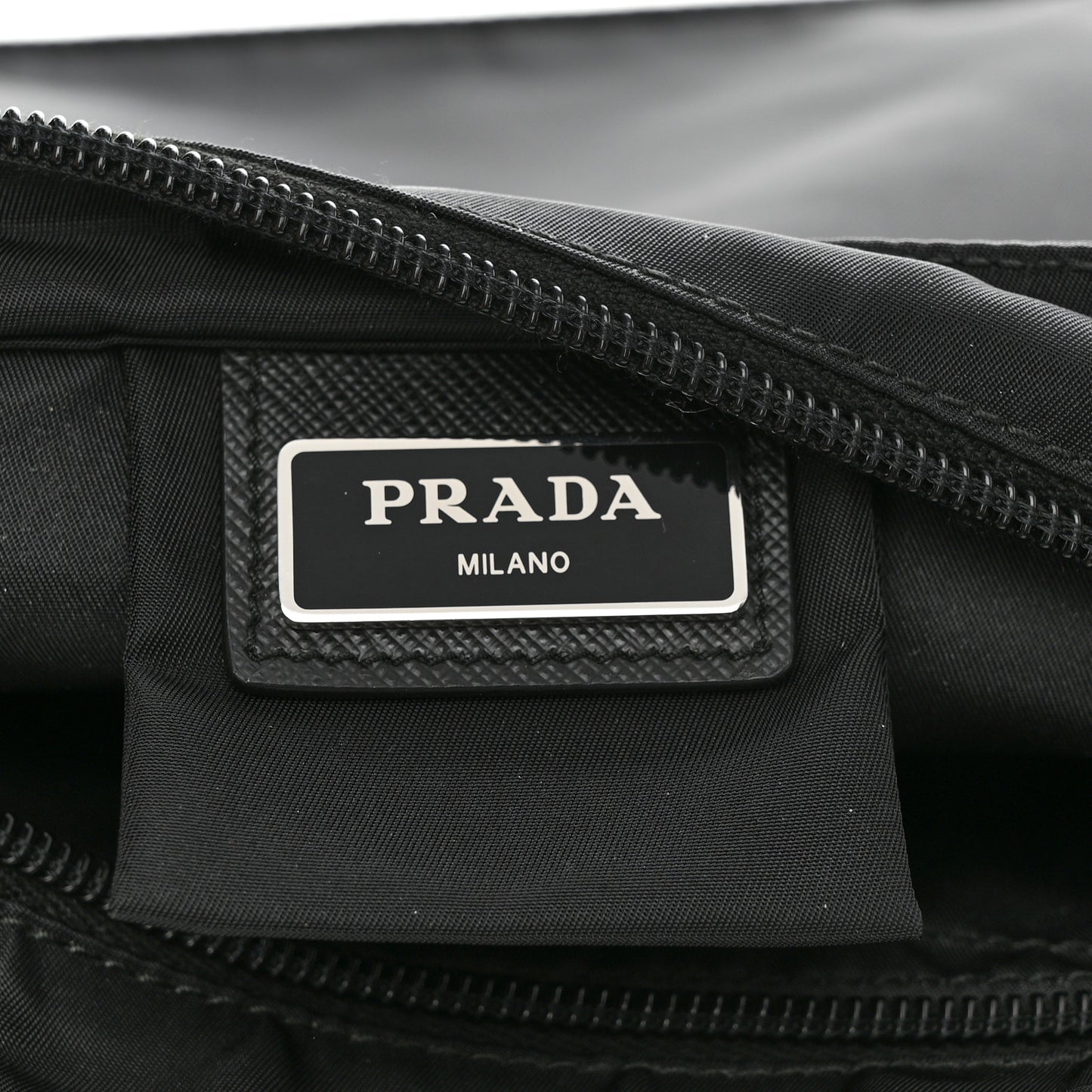 Nylon Vela Flat Messenger Bag Black