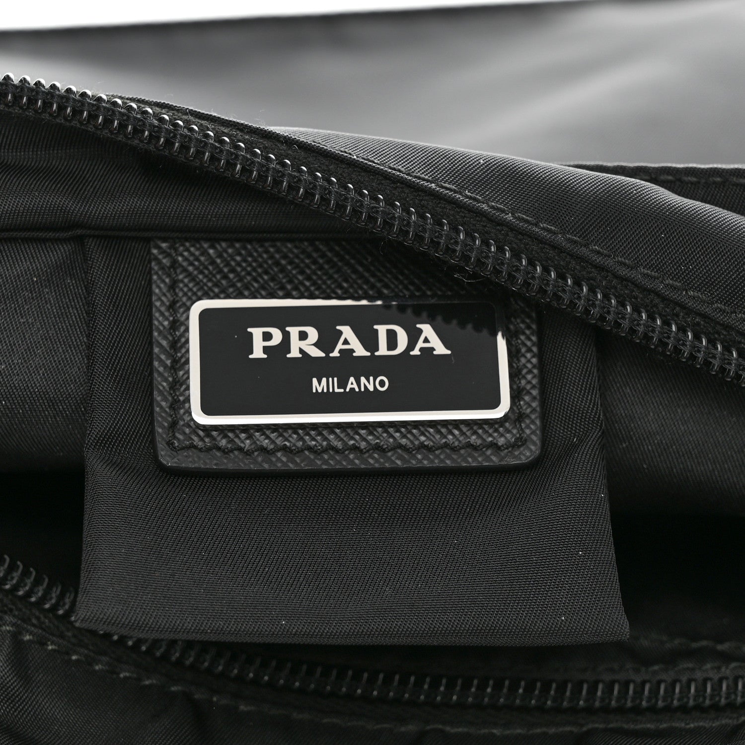 Prada Nylon Vela Flat Messenger Bag Black 6 of 10