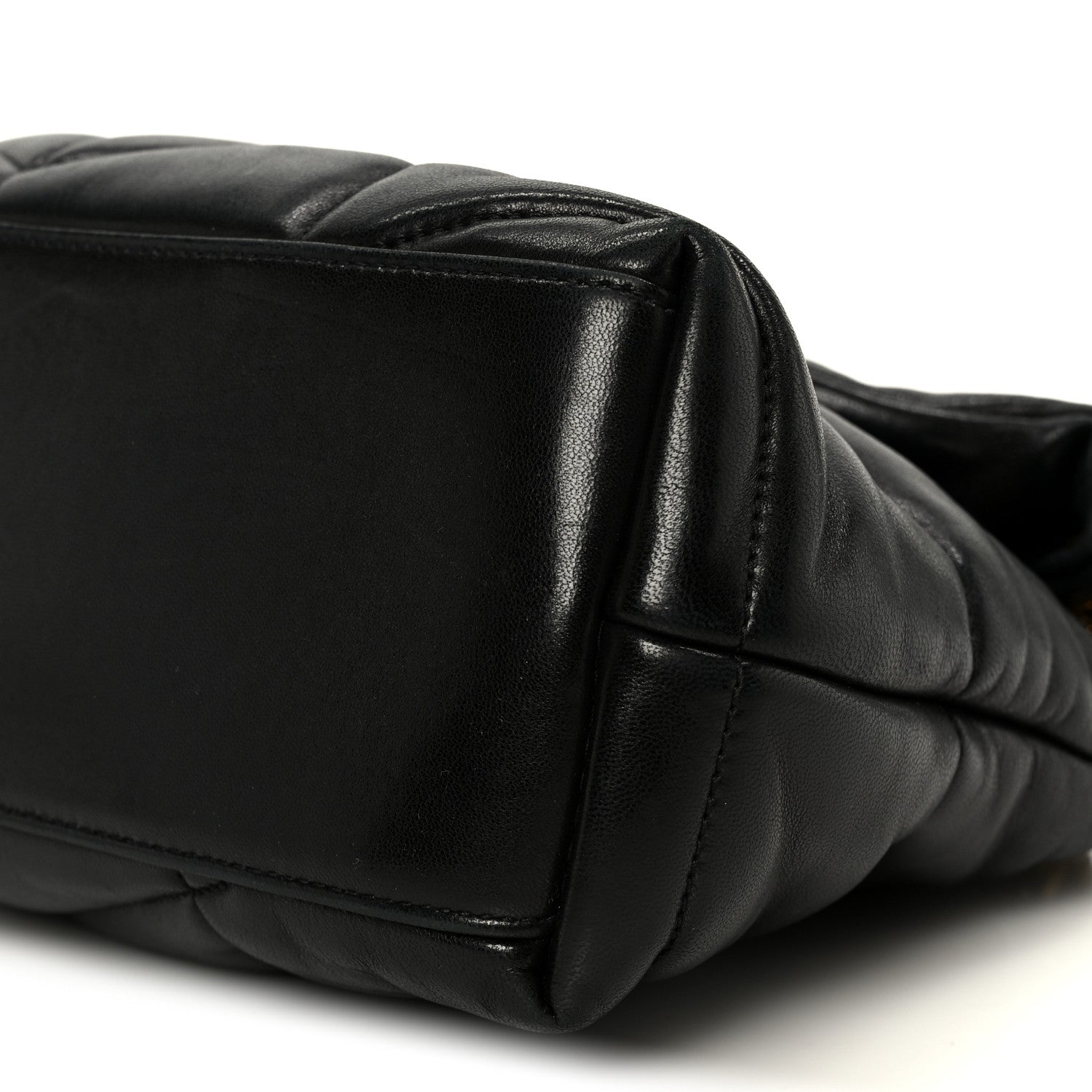 Saint Laurent Lambskin Quilted Small Loulou Puffer Monogram Chain Satchel Black 11 of 11