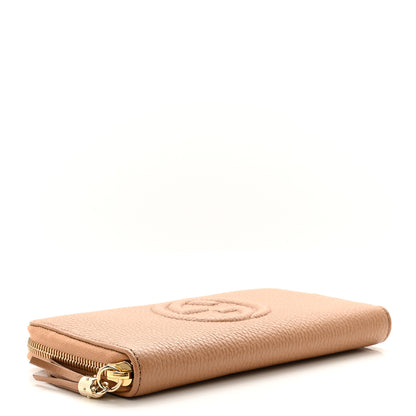 Gucci Pebbled Calfskin Soho Zip Around Wallet Camelia 4 of 7