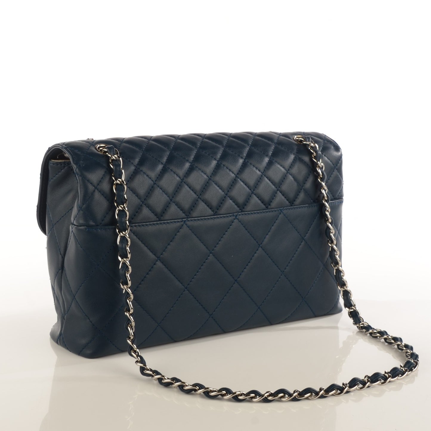 Calfskin Quilted In The Business Flap Dark Navy Blue