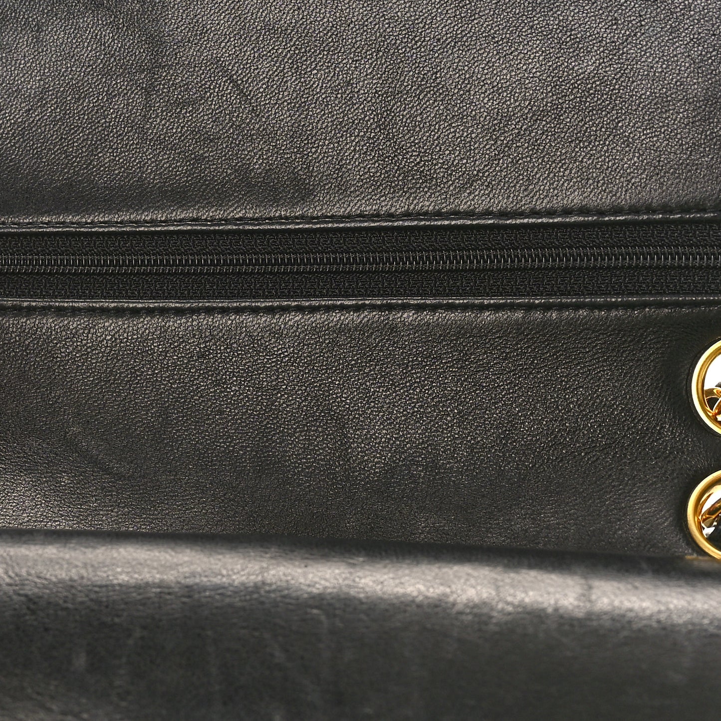 Lambskin Quilted Small Double Flap Black