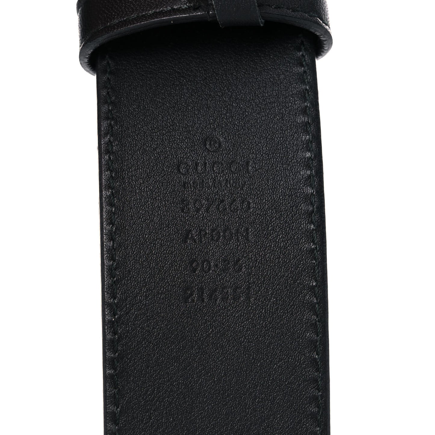 Moon Calfskin Nickel Double G 40mm Belt 90 36 Black