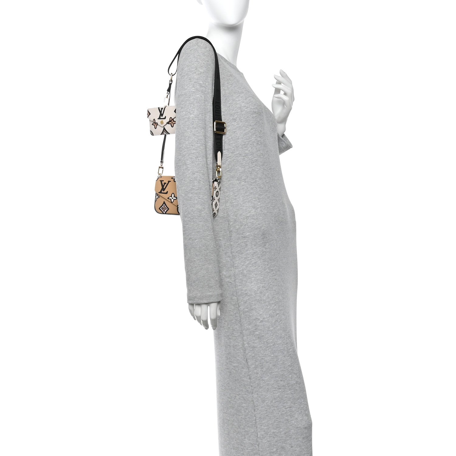 Louis Vuitton Monogram Wild At Heart Felicie Strap & Go Arizona Creme 2 of 9