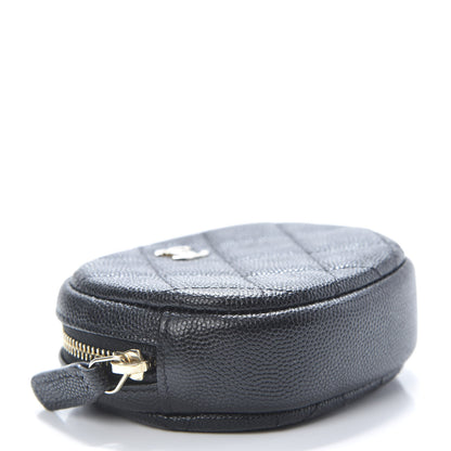 Chanel Caviar Quilted Zip Around Classic Coin Purse Black 4 of 8