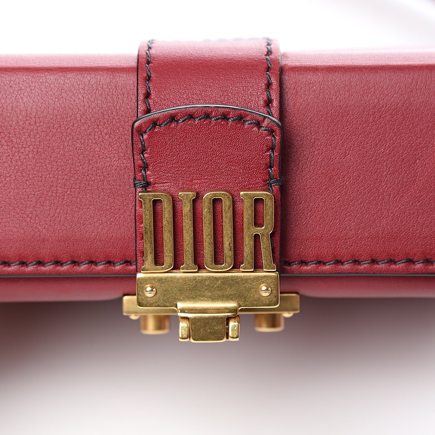 Lambskin Dioraddict Lockbox Red