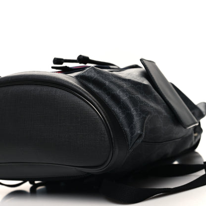 Gucci Soft GG Supreme Monogram Calfskin Web Double Buckle Backpack Black 10 of 10