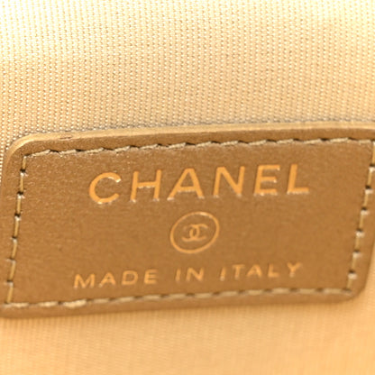 Chanel Lambskin Quilted Pearl Crush Mini Vanity Case With Chain Blue 6 of 11