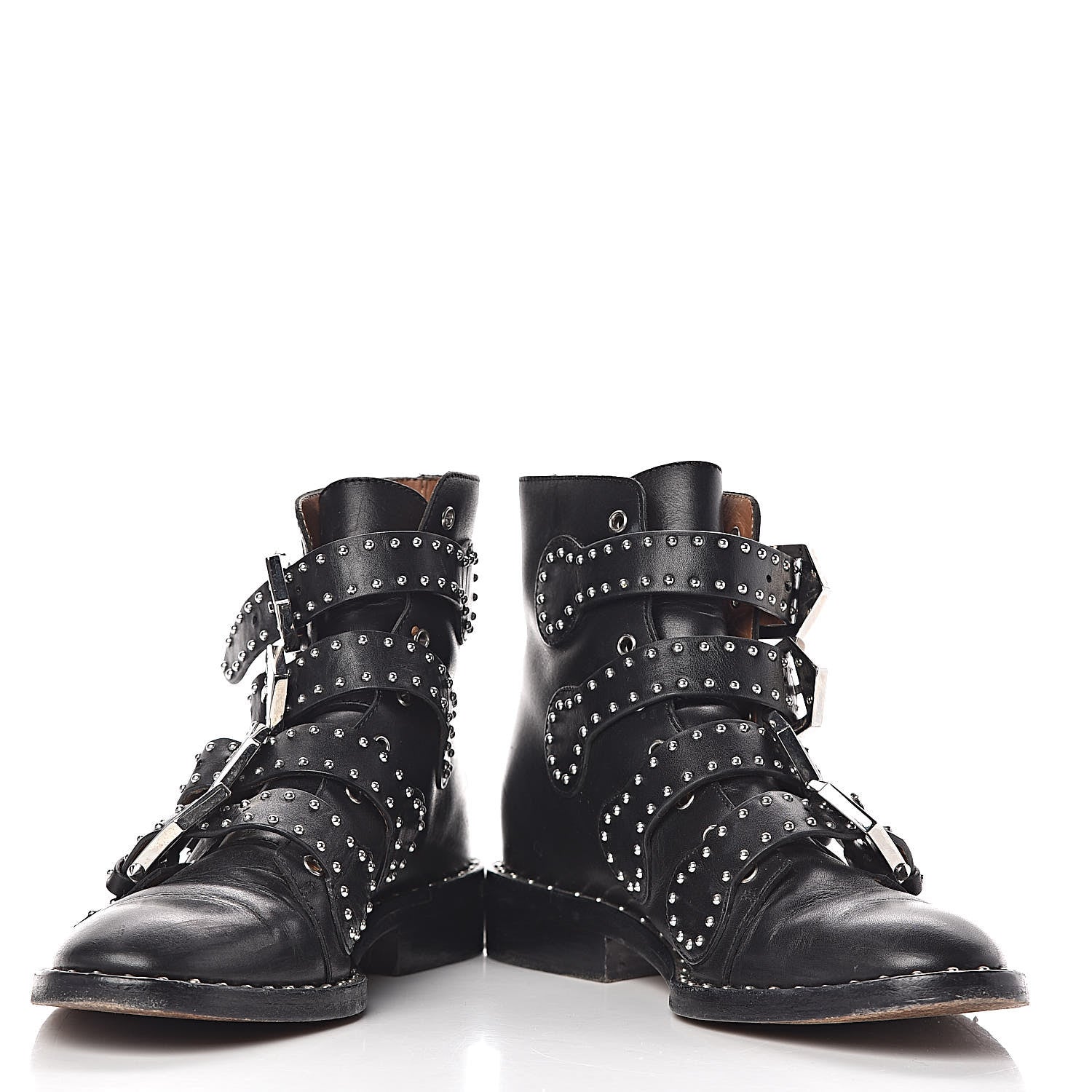 Givenchy Calfskin Studded Prue Buckle Bootie 35 Black 5 of 19