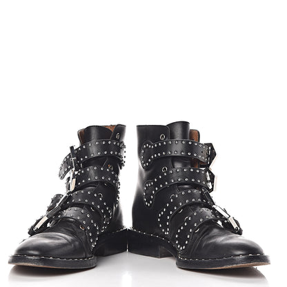 Givenchy Calfskin Studded Prue Buckle Bootie 35 Black 5 of 19