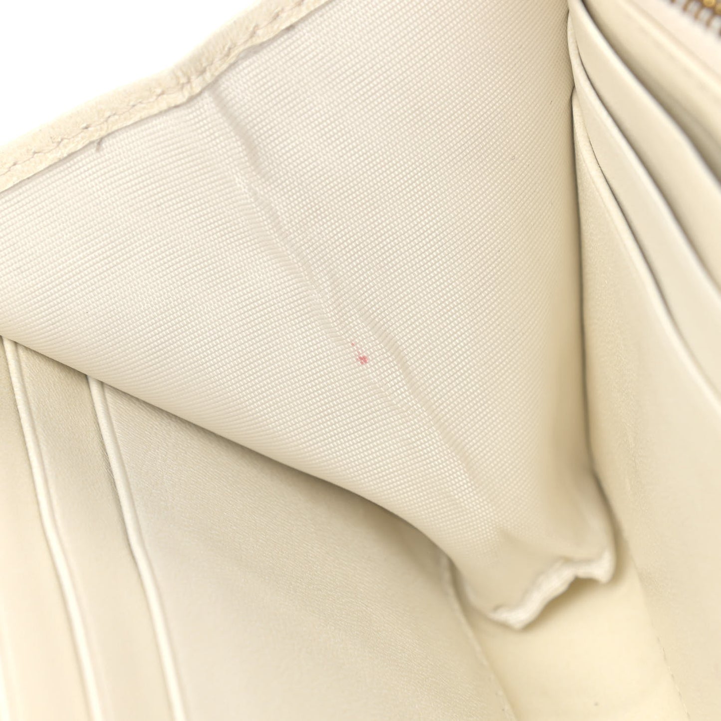 Calfskin Studded Diorama Croisiere Chain Wallet White