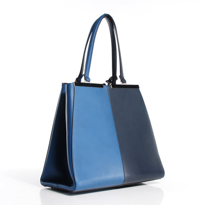 Fendi Vitello Bi-Color Large 3Jours Tote Lavagna Cobalto 4 of 10