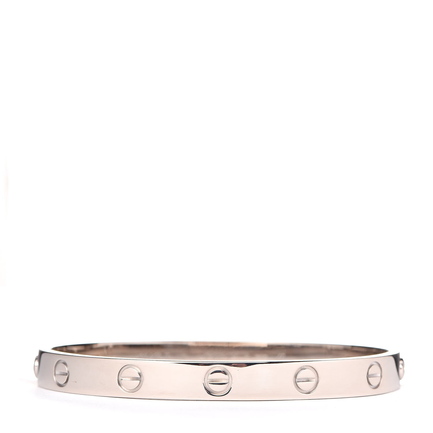Cartier 18K White Gold LOVE Bracelet 17 3 of 10