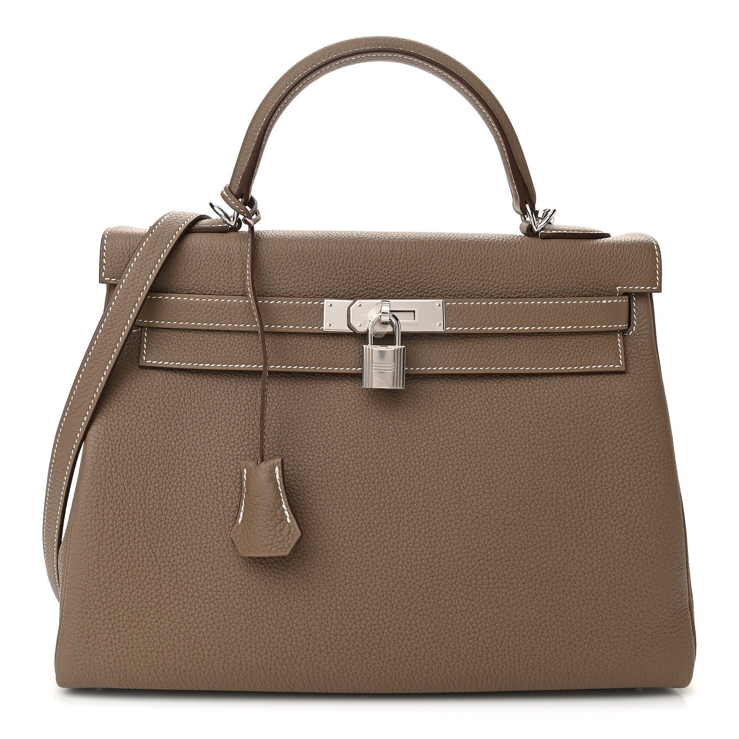 Hermes Togo Kelly Retourne 32 Etoupe 1 of 11