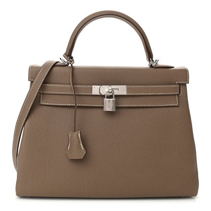 Hermes Togo Kelly Retourne 32 Etoupe 1 of 11