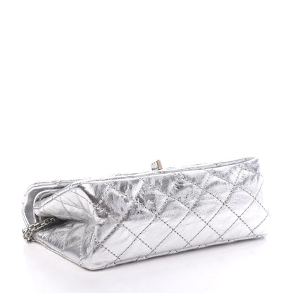 Chanel Metallic Aged Calfskin Quilted 2.55 Reissue 224 Flap Silver 4 of 11