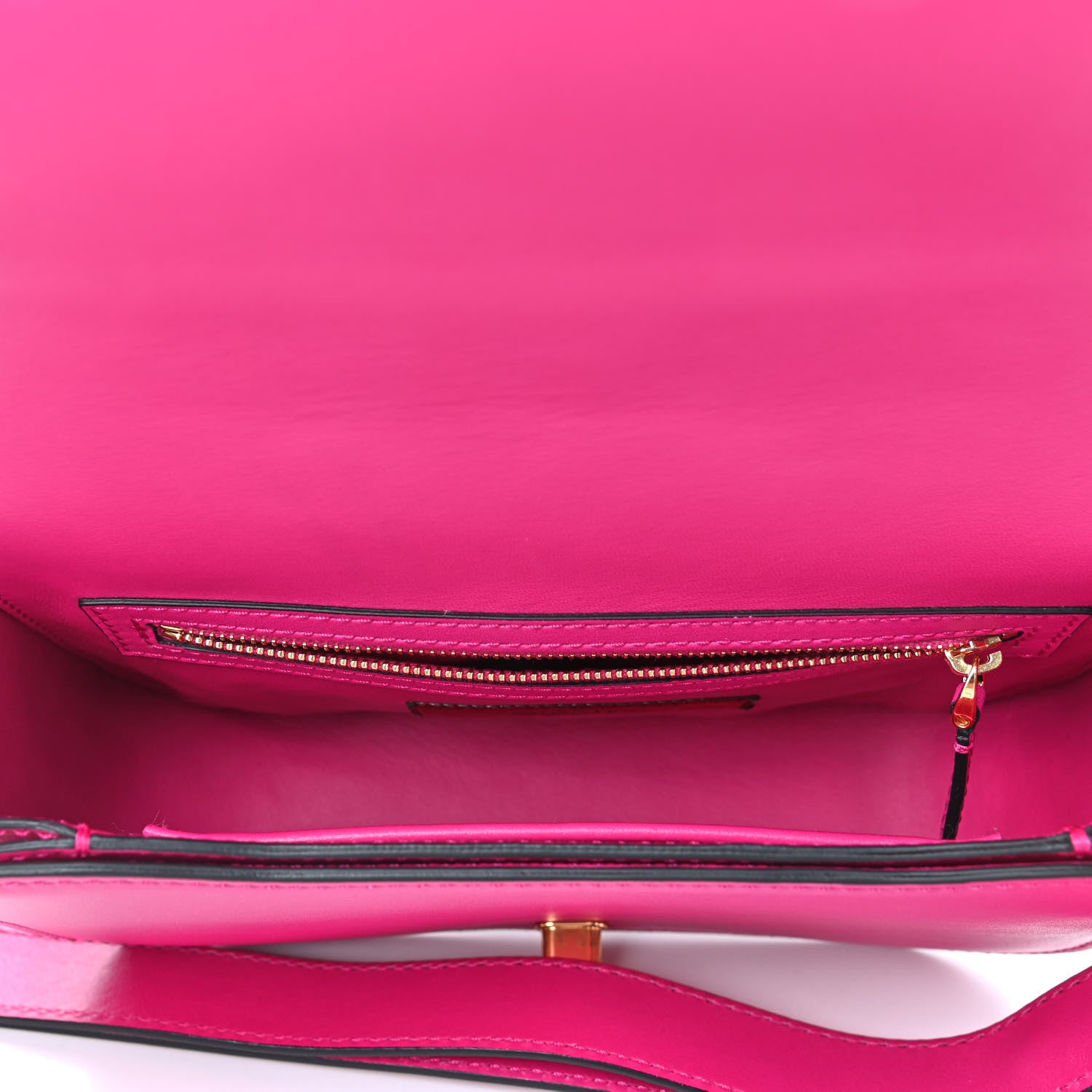 Valentino Garavani Vitello Turnlock Flap Shoulder Bag Deep Cyclamin 4 of 4