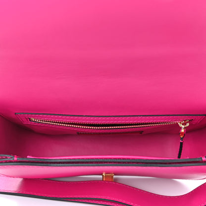Valentino Garavani Vitello Turnlock Flap Shoulder Bag Deep Cyclamin 4 of 4