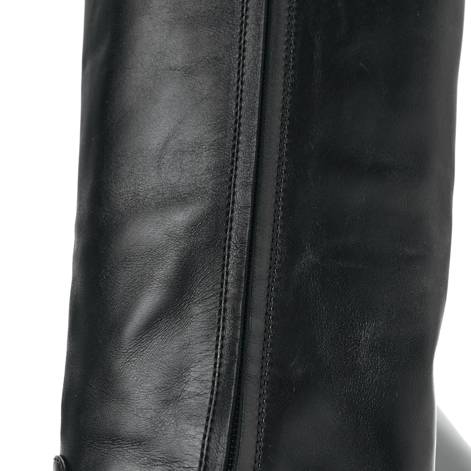 Chanel Calfskin Chain High Boots 39 Black 12 of 12