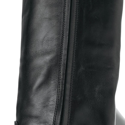 Chanel Calfskin Chain High Boots 39 Black 12 of 12