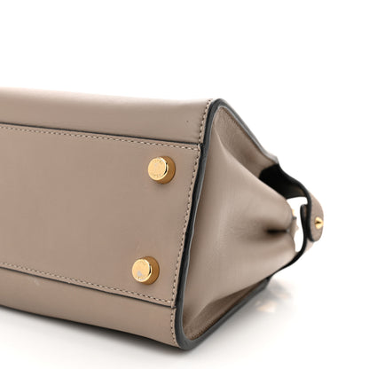 Fendi Vitello Tahiti Burro Medium Peekaboo Iconic Essentially Satchel Tortora Black 11 of 11