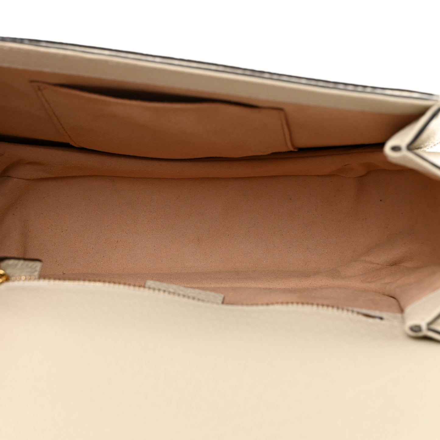 Textured Calfskin Small Ophidia Flap Messenger Bag Mystic White