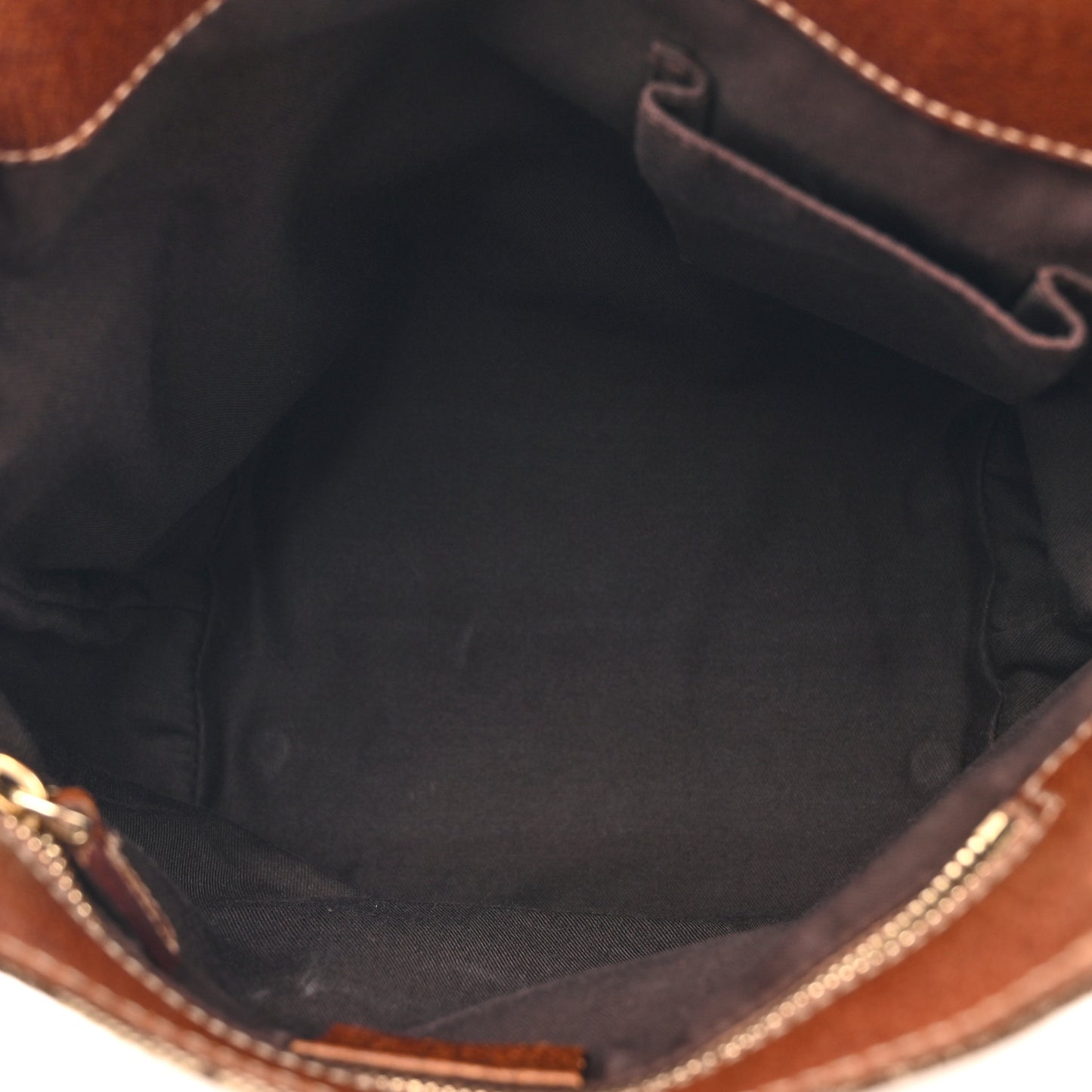 Monogram Bamboo Handle Bag Brown