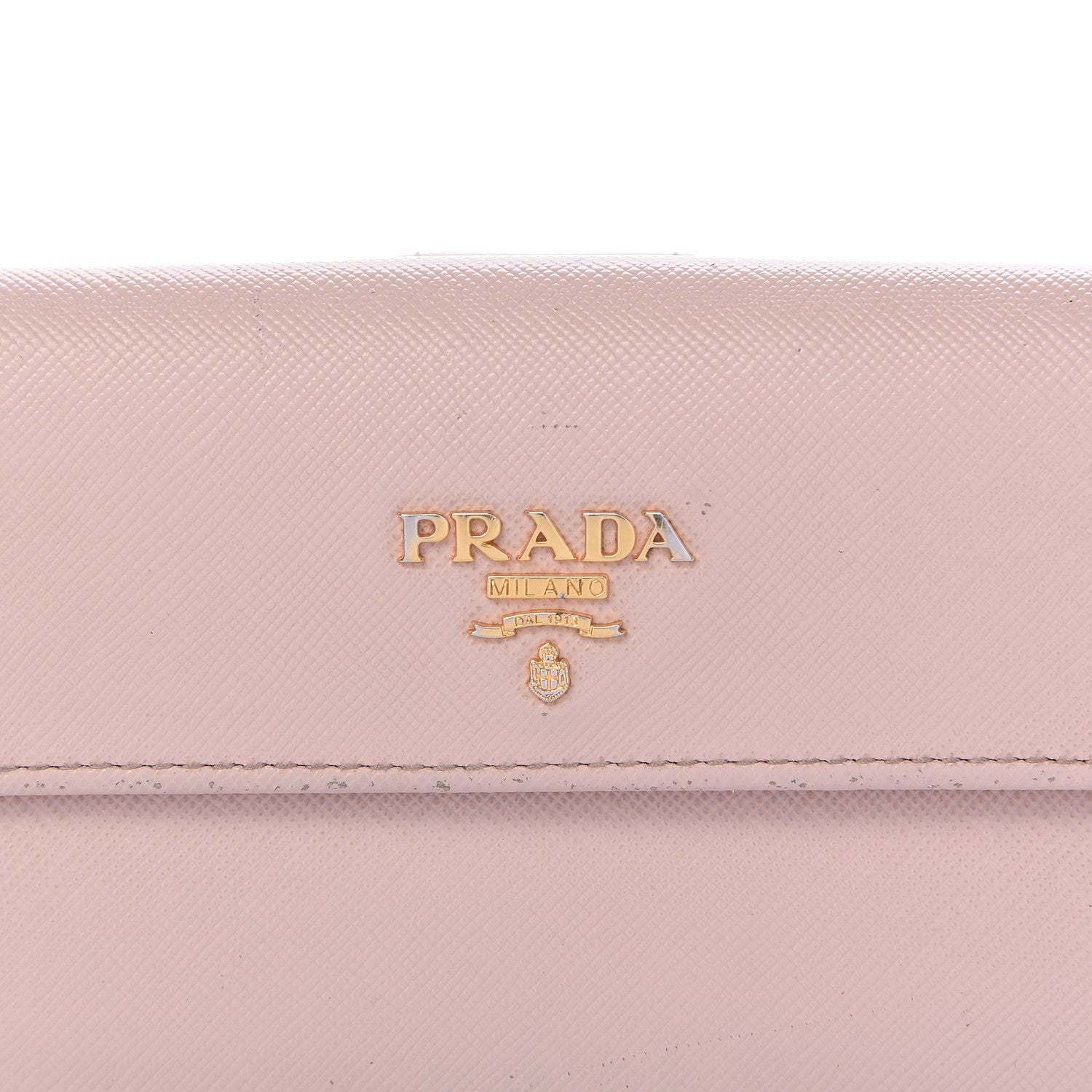 Prada Saffiano Metal Continental Flap Wallet Cipria 7 of 13