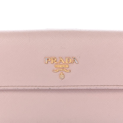 Prada Saffiano Metal Continental Flap Wallet Cipria 7 of 13