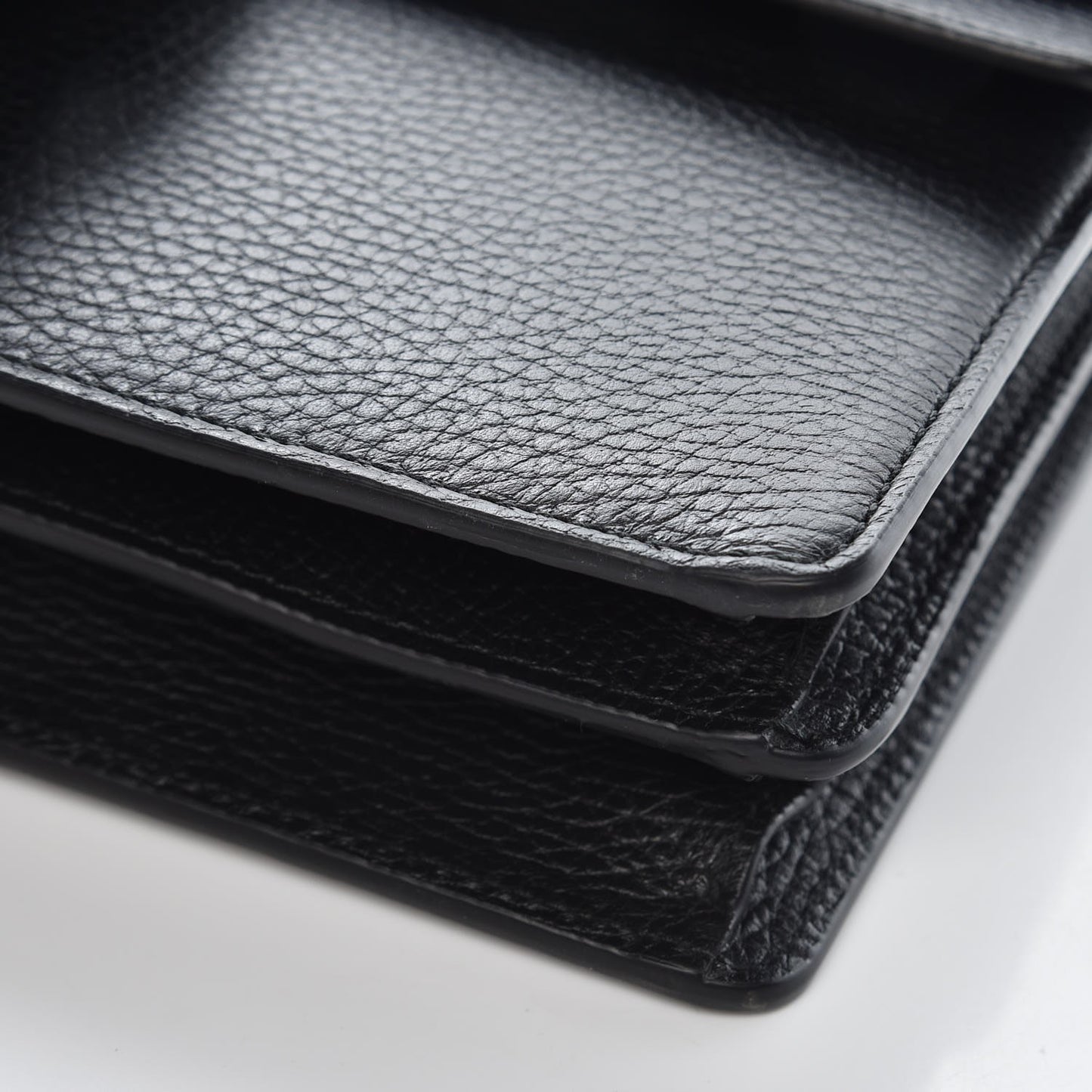 Pebbled Calfskin Small Dionysus Shoulder Bag Black
