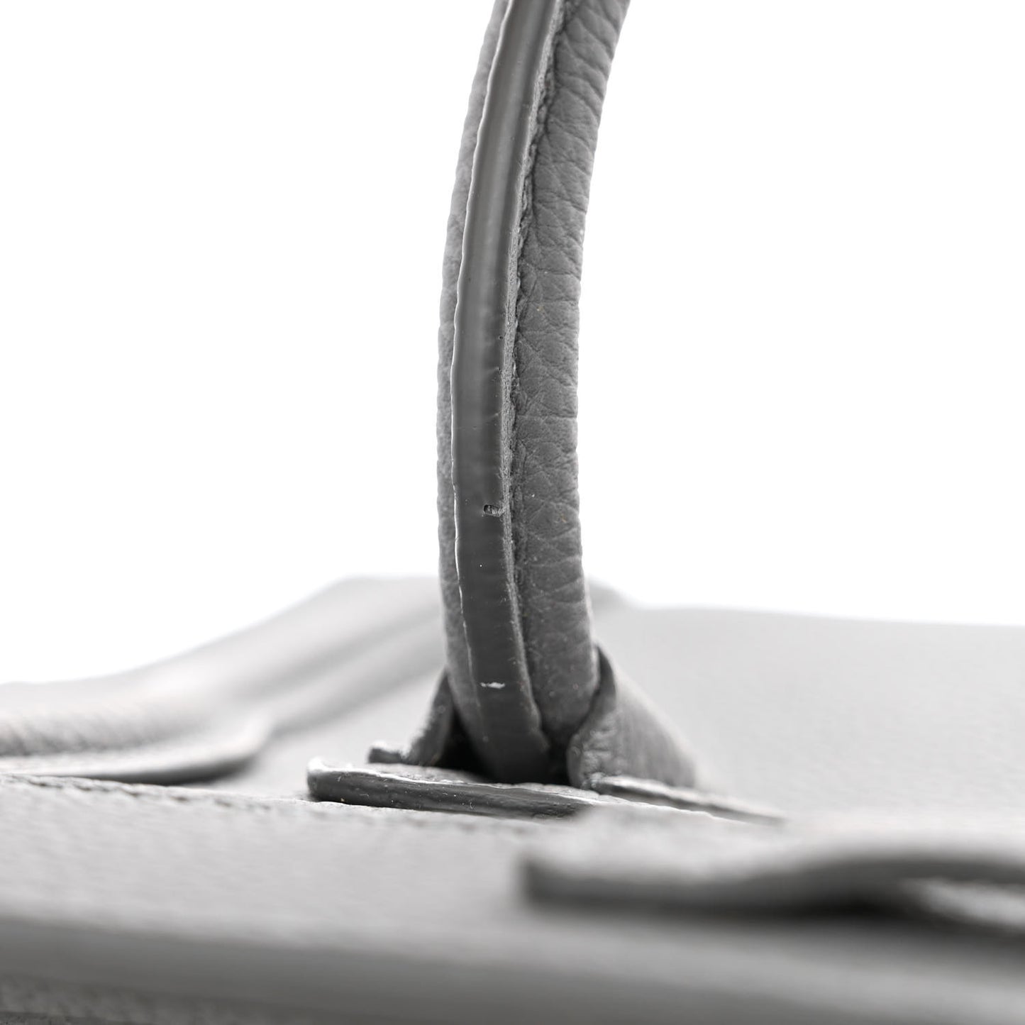 Drummed Calfskin Nano Luggage Kohl