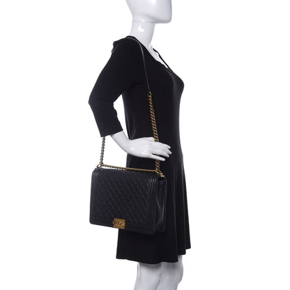 Chanel Calfskin Quilted Large Boy Flap Black 2 of 10