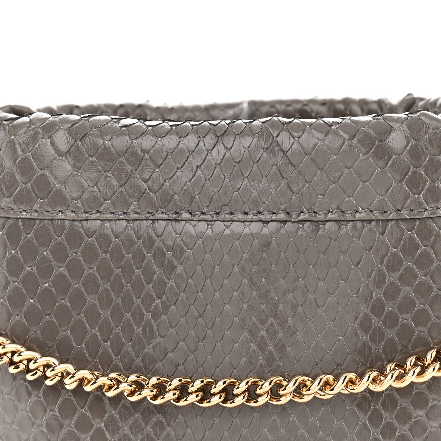 Gucci Snakeskin Mini Zumi Bucket Bag Dusty Grey 8 of 10