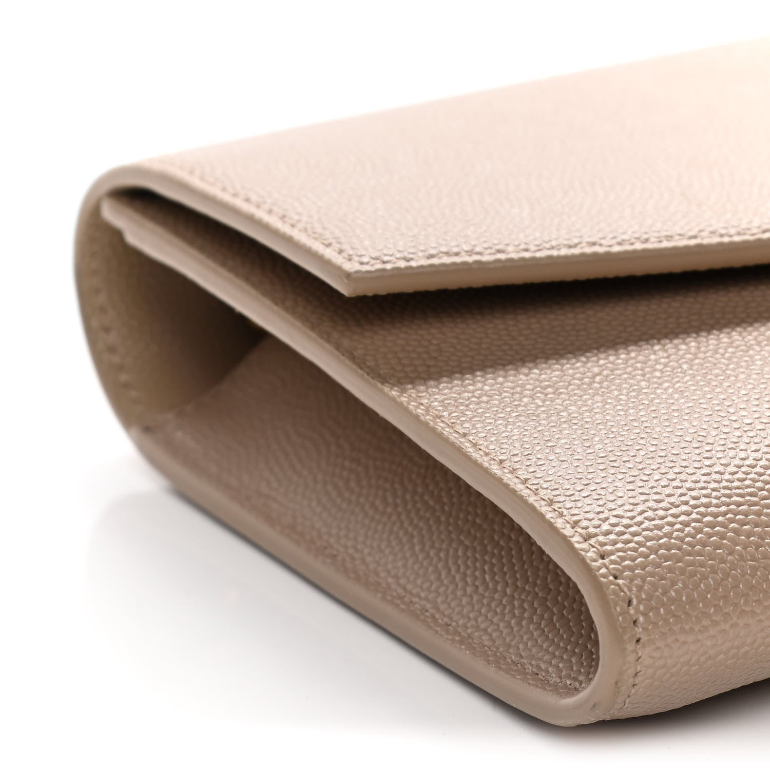 Saint Laurent Grain De Poudre Monogram Uptown Chain Wallet Nude Powder 9 of 10
