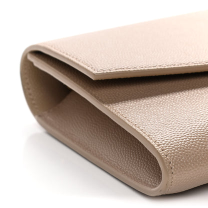 Saint Laurent Grain De Poudre Monogram Uptown Chain Wallet Nude Powder 9 of 10