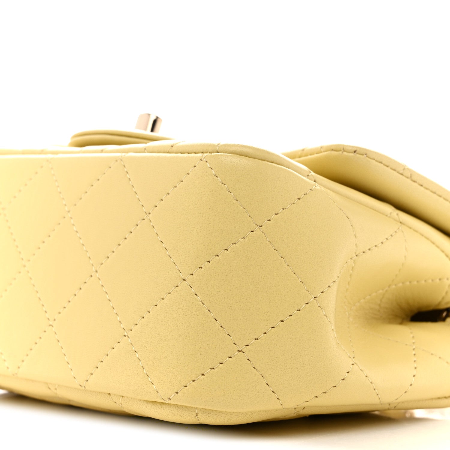 Chanel Lambskin Quilted Mini Square Flap Light Yellow 10 of 11