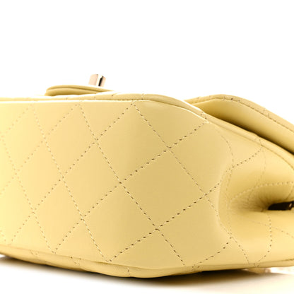 Chanel Lambskin Quilted Mini Square Flap Light Yellow 10 of 11