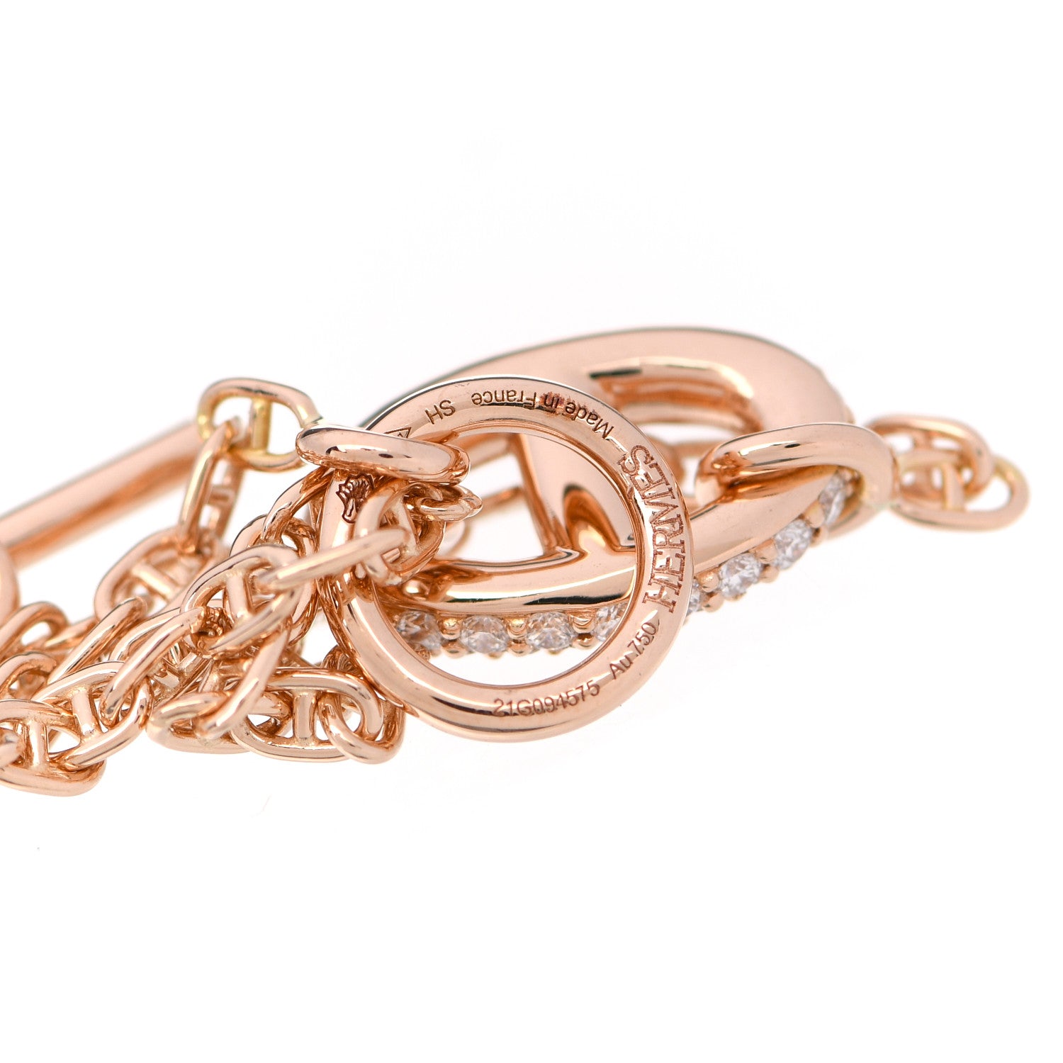 Hermes 18K Rose Gold Diamond PM Farandole Bracelet SH 4 of 5