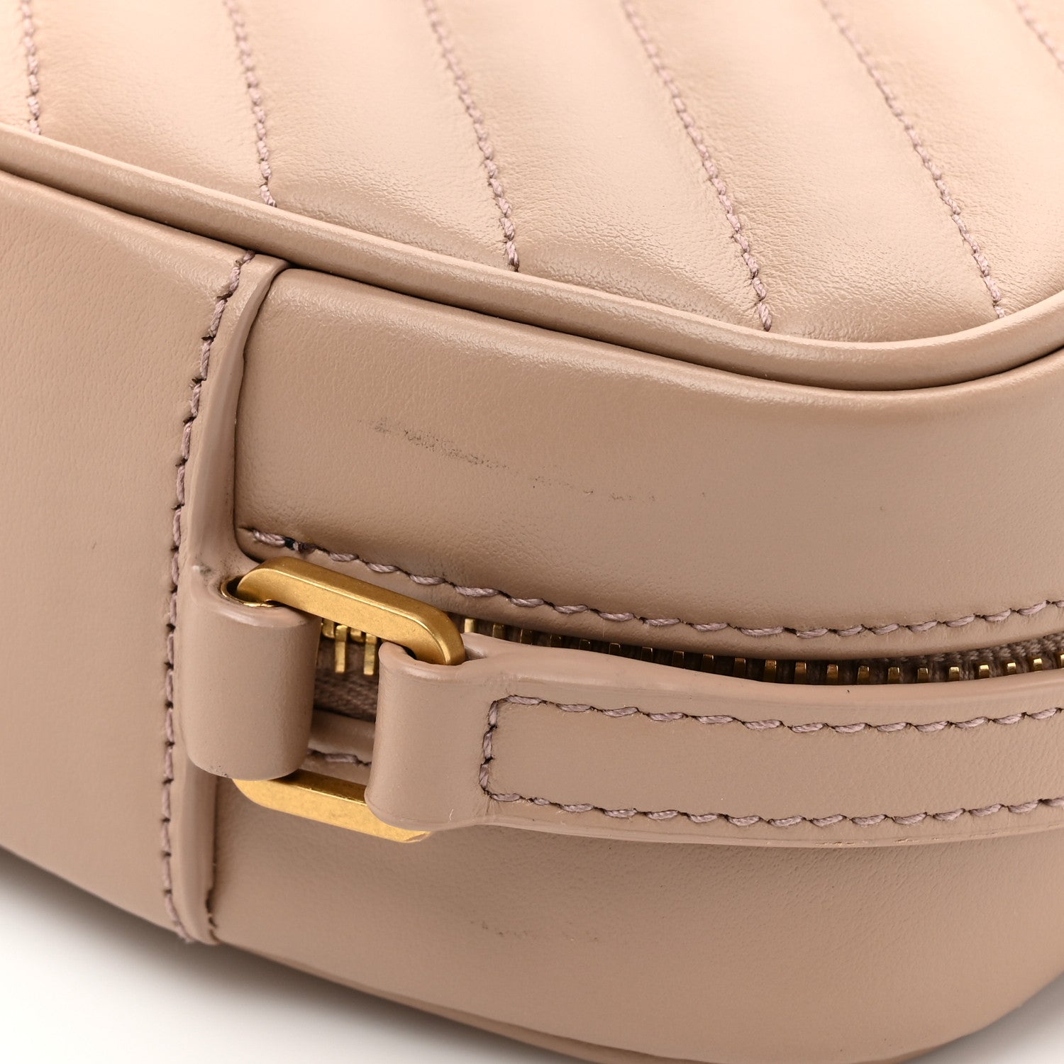 Saint Laurent Calfskin Matelasse Monogram Lou Camera Bag Dark Latte 11 of 12