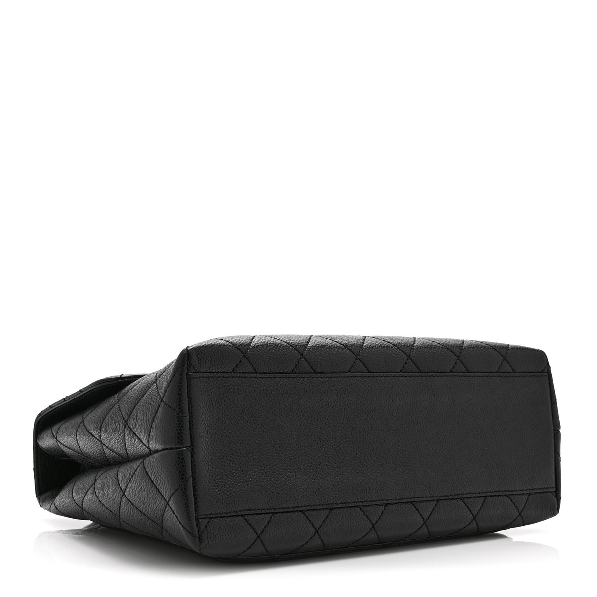 Caviar Quilted Jumbo Kelly Flap Black
