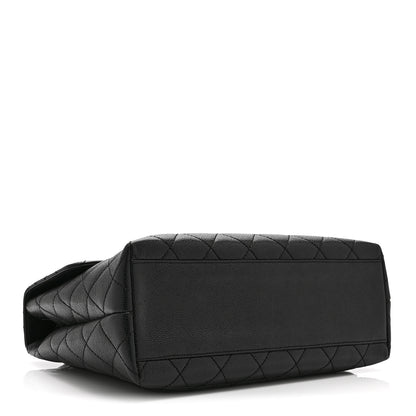Chanel Caviar Quilted Jumbo Kelly Flap Black 4 of 10