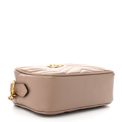 Gucci Calfskin Matelasse Mini GG Marmont Chain Shoulder Bag Porcelain Rose 4 of 10