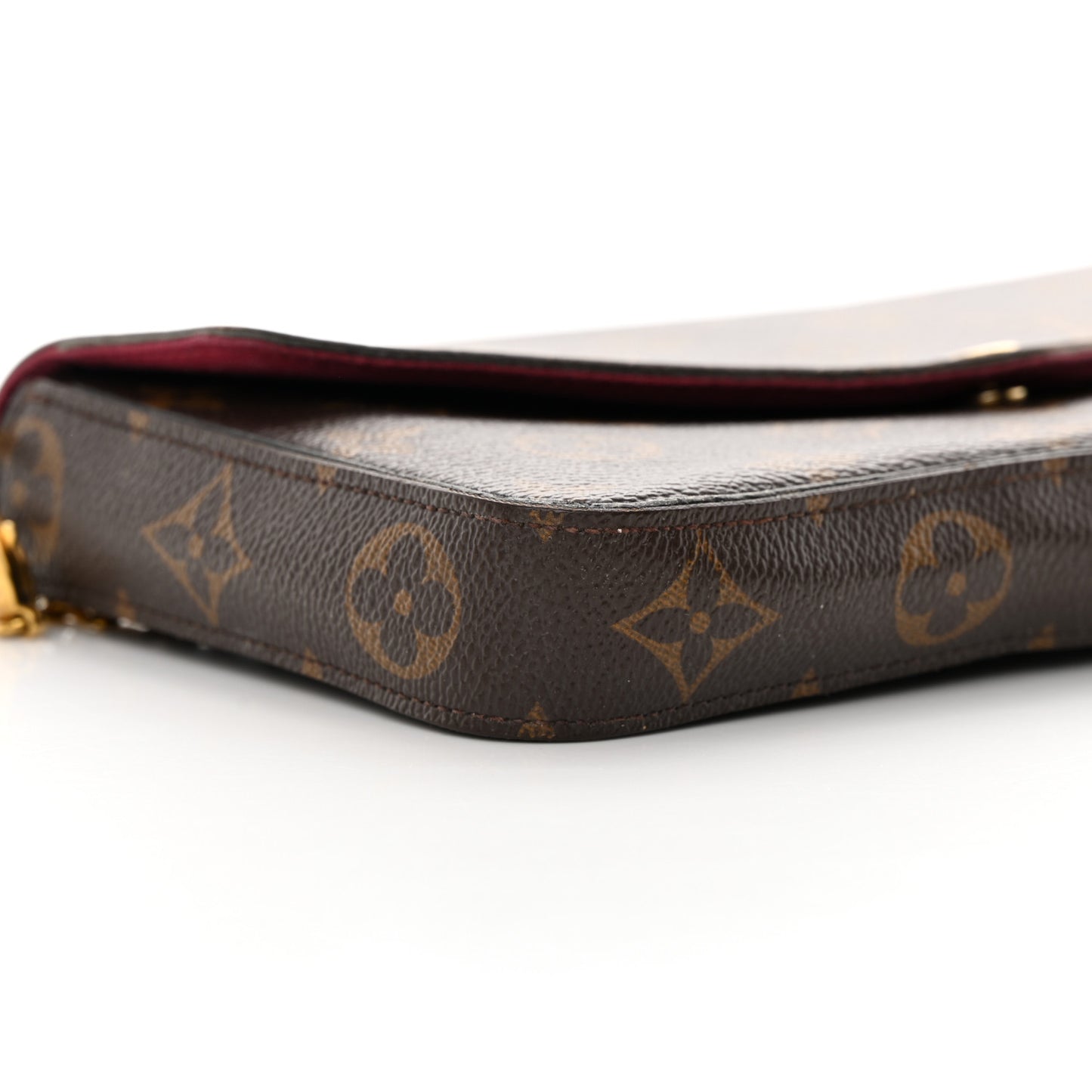 Monogram Pochette Felicie Chain Wallet Fuchsia