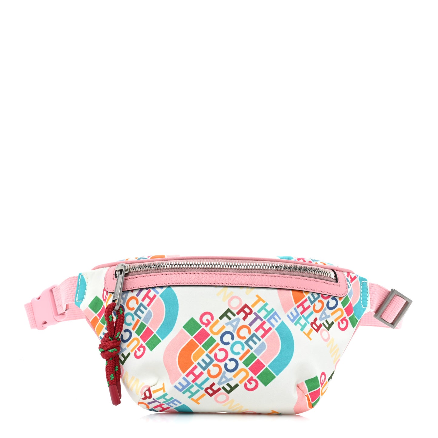 X THE NORTH FACE Econyl Nylon Arleq Belt Bag Ivory Turquoise Wild Rose