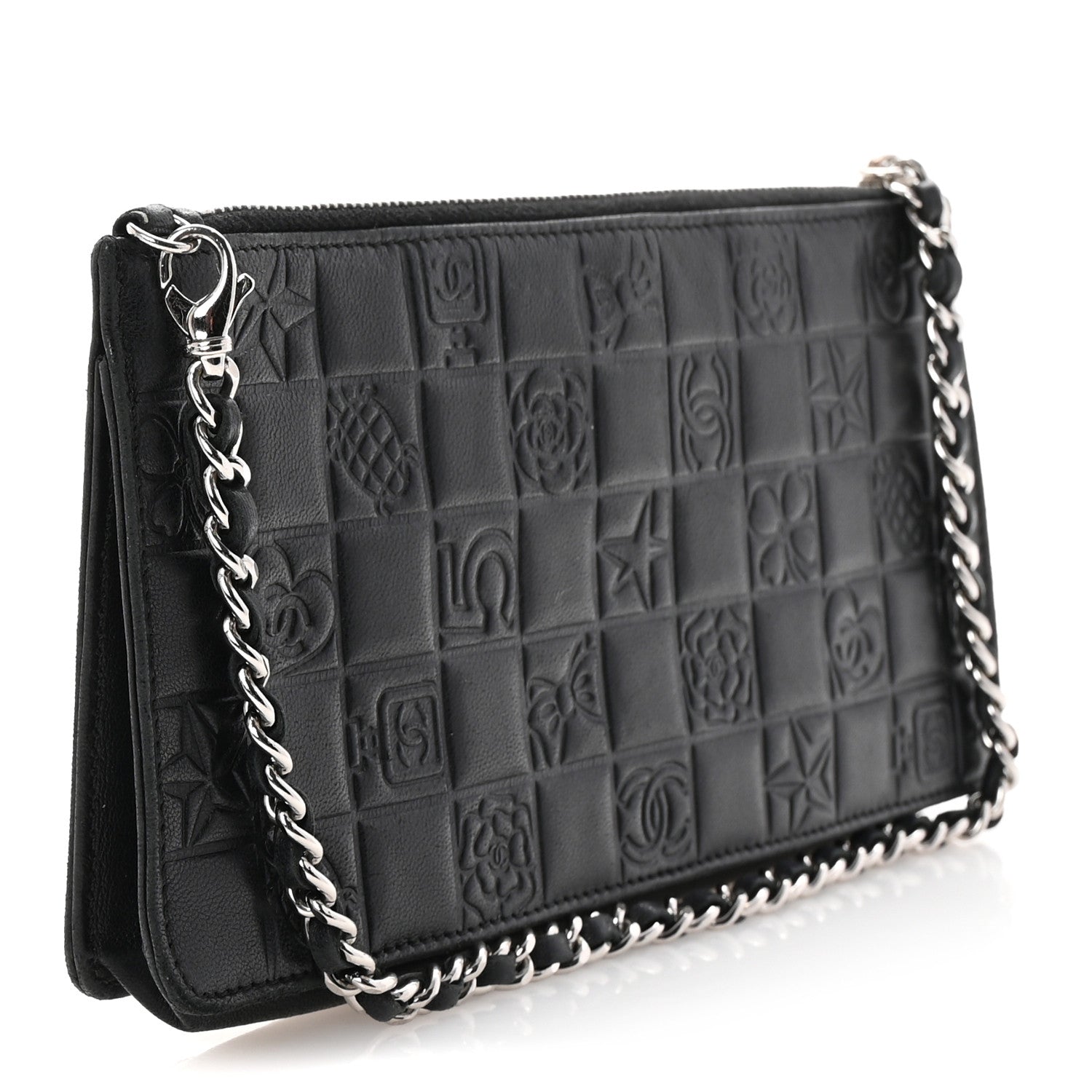 Chanel Lambskin Precious Symbols Pochette Black 3 of 8