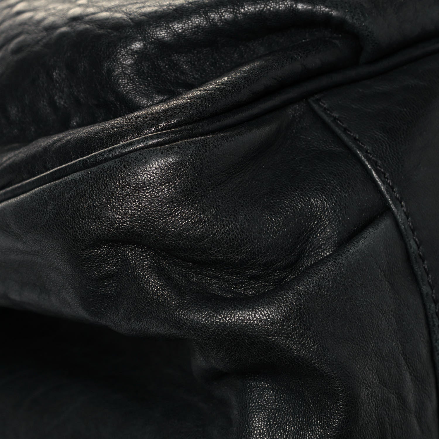 Fendi Crinkled Lambskin Mia Tote Black 12 of 15