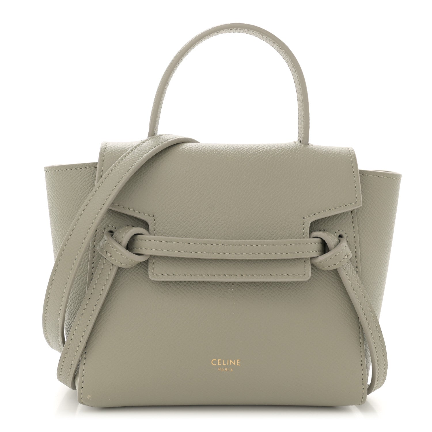 Celine Grained Calfskin Pico Belt Bag Green Clay 1 of 11