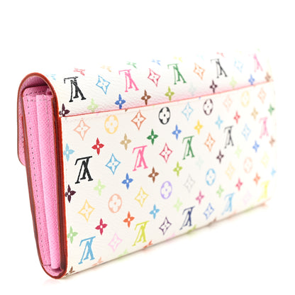 Louis Vuitton Monogram Multicolor Sarah Wallet NM White Litchi 3 of 7